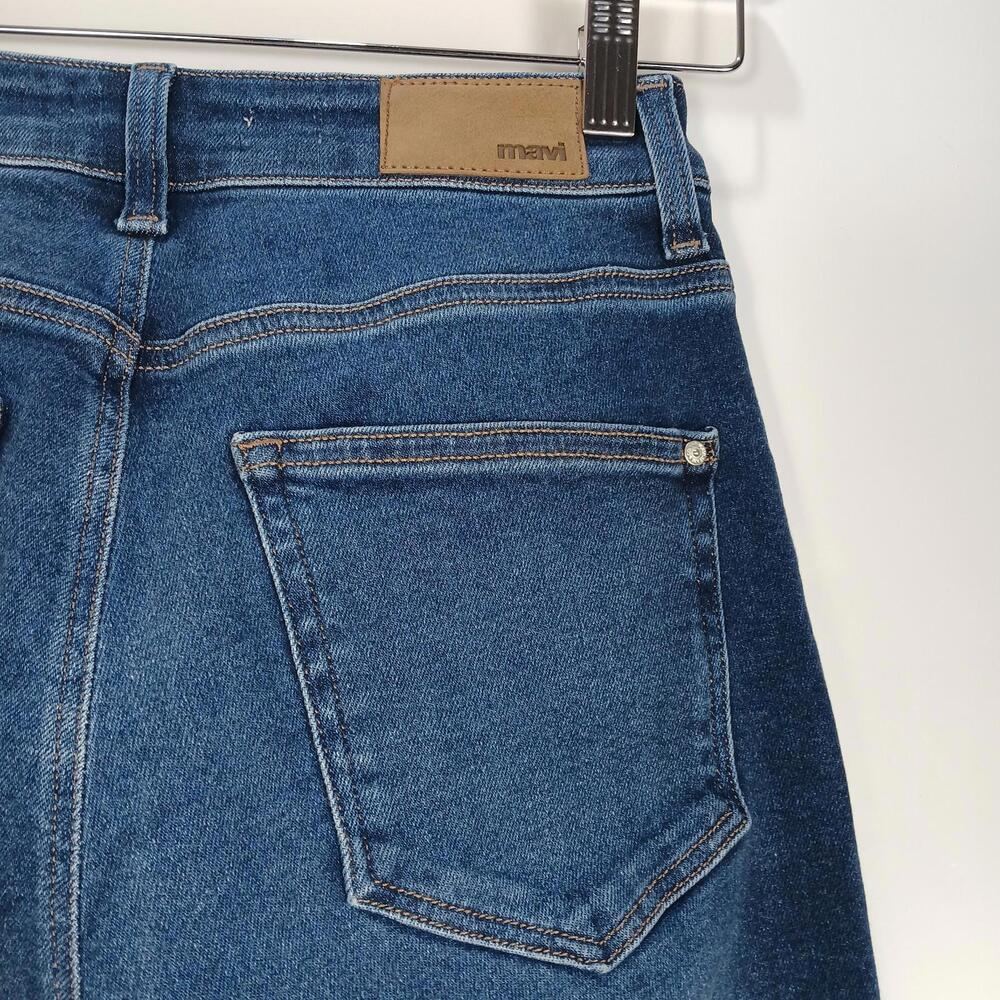 Mavi Viola Jeans 24 High Rise Slim Straight Raw Hem Stretch Denim - Picture 4 of 9